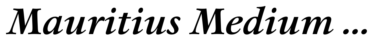 Mauritius Medium Italic